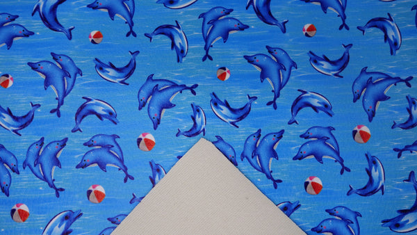 "Dolphins" Textured Faux Leather sheet