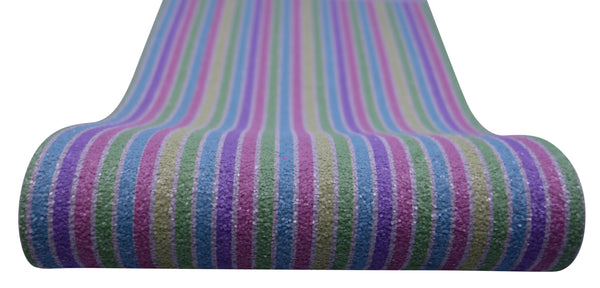 "Pastel Stripes" Premium Glitter Sheet