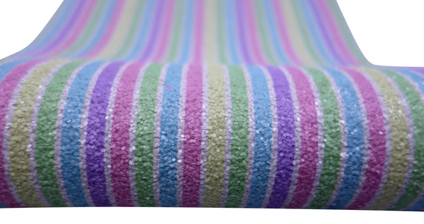 "Pastel Stripes" Premium Glitter Sheet