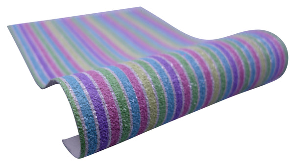 "Pastel Stripes" Premium Glitter Sheet