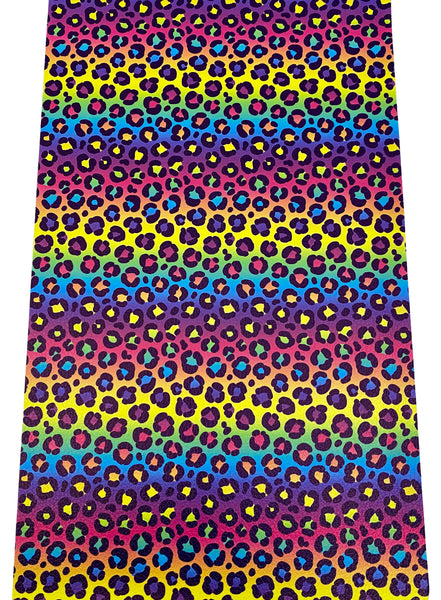 "Funky Leopard (Medium Spots) Textured Faux Leather Sheet