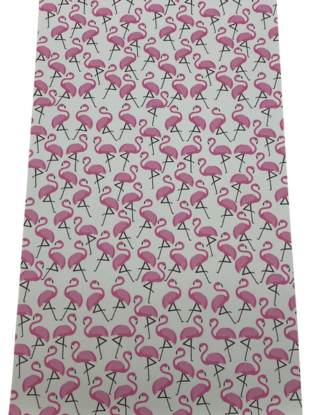 "Pink Flamingos" Ultra Smooth Faux Leather Sheet