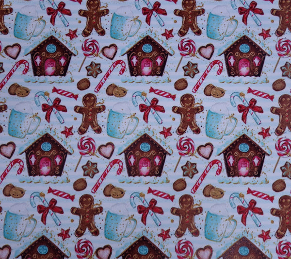 "Gingerbread Lane" Ultra Smooth Christmas Faux Leather sheet