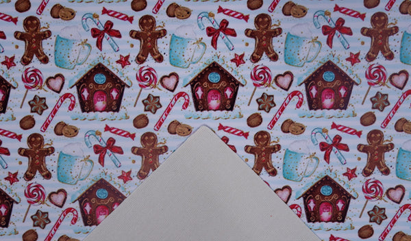 "Gingerbread Lane" Ultra Smooth Christmas Faux Leather sheet