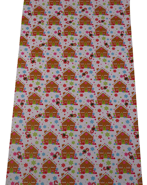 "Gingerbread Village" Textured Faux Leather sheet