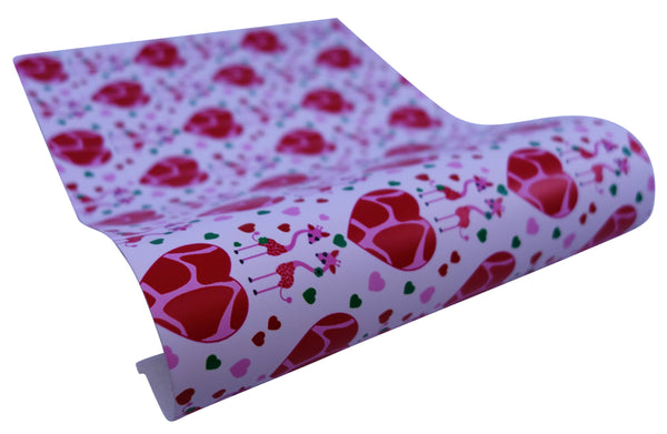 "Must Love Giraffes" Ultra Smooth Faux Leather Sheet - *IMPERFECT*