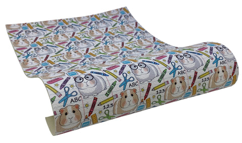 "Guinea Pig School" Textured Faux Leather Sheet