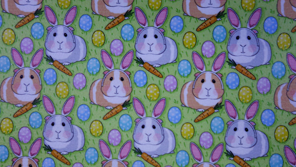 "Easter Guinea Bunny" Textured Faux Leather Sheet