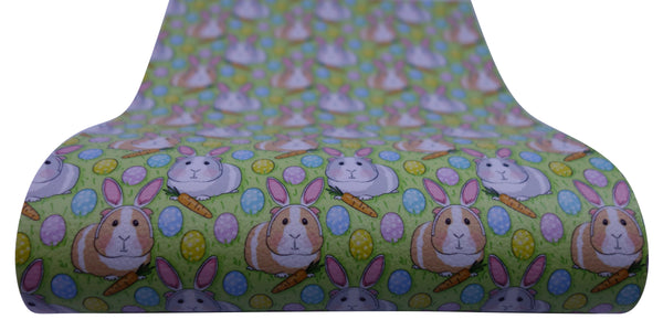 "Easter Guinea Bunny" Textured Faux Leather Sheet