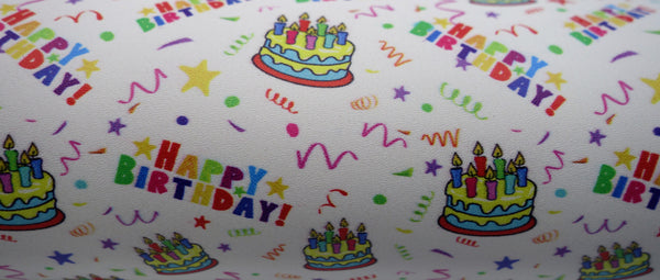 "Happy Birthday Party" Classic Faux Leather Sheet