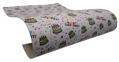 "Happy Birthday Party" Classic Faux Leather Sheet