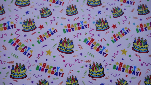 "Happy Birthday Party" Classic Faux Leather Sheet