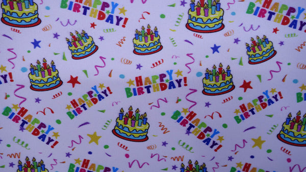 "Happy Birthday Party" Classic Faux Leather Sheet