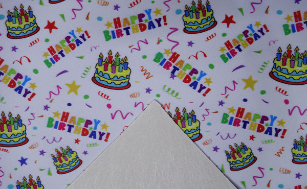 "Happy Birthday Party" Classic Faux Leather Sheet