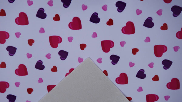 "Hearts" Ultra Smooth Faux Leather Sheet