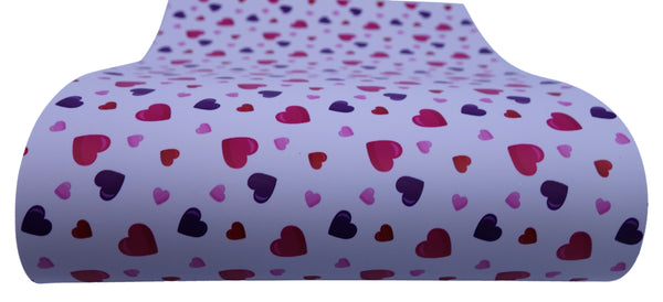 "Hearts" Ultra Smooth Faux Leather Sheet