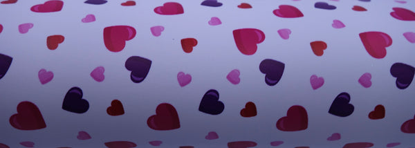 "Hearts" Ultra Smooth Faux Leather Sheet