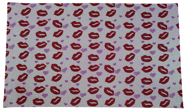 "Hearts & Lips" Fine Glitter Sheet - *IMPERFECT*