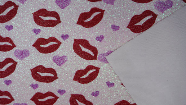 "Hearts & Lips" Fine Glitter Sheet - *IMPERFECT*