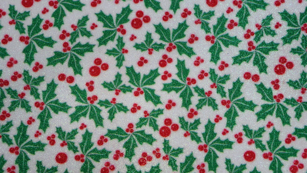 "Boughs of Holly" Fine Glitter Sheet