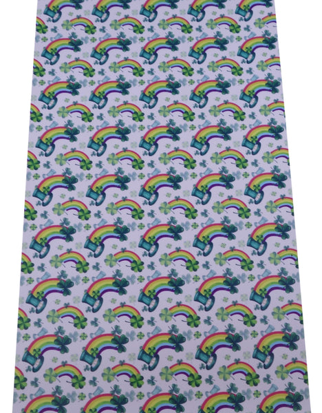 "Leprechaun Hat of Rainbows" Ultra Smooth Faux Leather Sheet