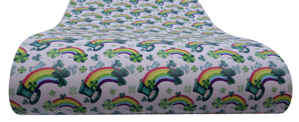 "Leprechaun Hat of Rainbows" Ultra Smooth Faux Leather Sheet