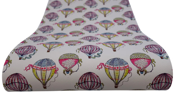 "Hot Air Balloons" Original Faux Leather sheet