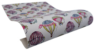 "Hot Air Balloons" Original Faux Leather sheet