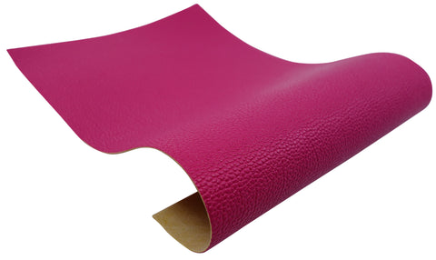 "Hot Pink" Pebble Textured Faux Leather sheet - CraftyTrain.com