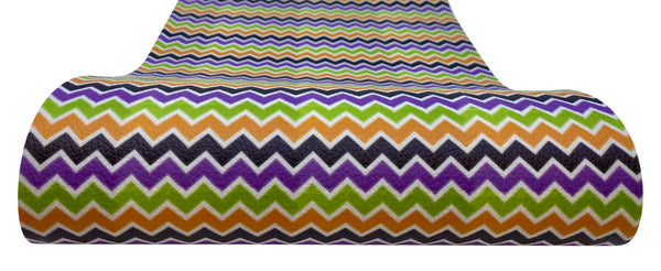 "Halloween Chevron Pattern" Textured Faux Leather Sheet - *IMPERFECT*