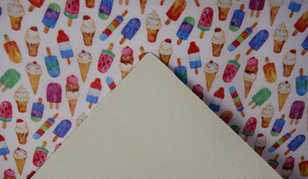 "Ice Cream Social" Textured Faux Leather sheet