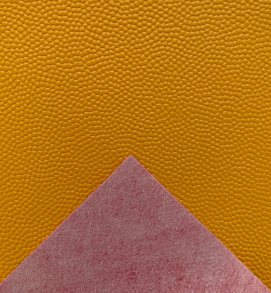 "Butterscotch Yellow" Cobblestone Textured Faux Leather Sheet