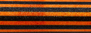 "Black & Orange Stripes" Fine Glitter Sheet