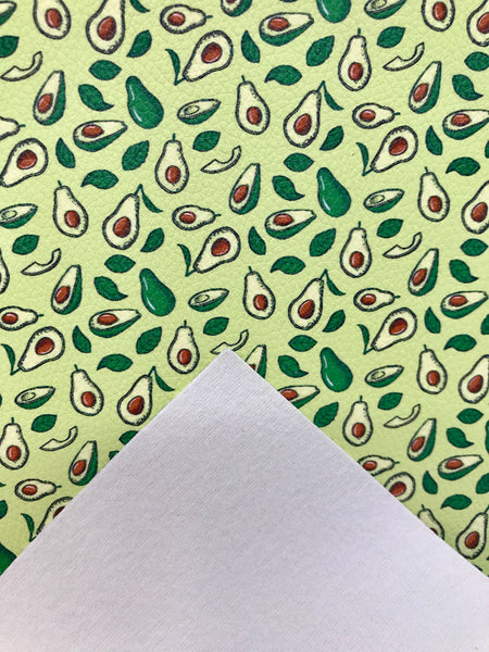 "Avocado" Textured Faux Leather Sheet