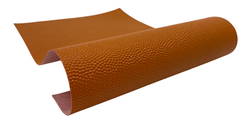 "Rust Orange" Cobblestone Textured Faux Leather Sheet
