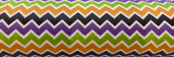 "Halloween Chevron Pattern" Textured Faux Leather Sheet - *IMPERFECT*