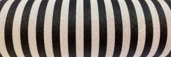 "Black & White Stripes" Fine Glitter Sheet