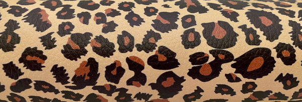 "Leopard Print" Textured Faux Leather Sheet