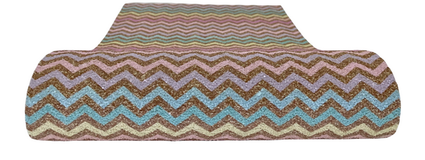 "Pastels & Gold Chevron" Premium Glitter Sheet