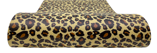 "Leopard Print" Textured Faux Leather Sheet