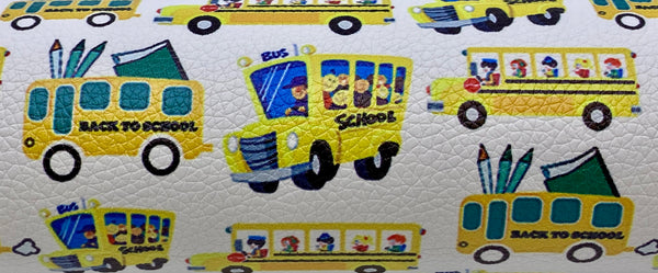 "Off to School" Textured Faux Leather Sheet