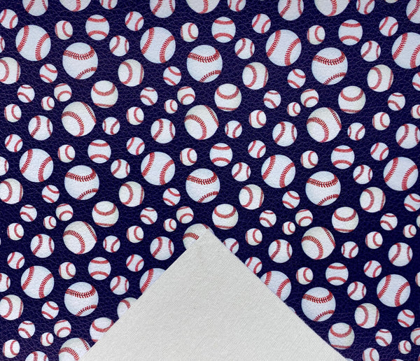 "Baseball 2.0" Textured Faux Leather Sheet
