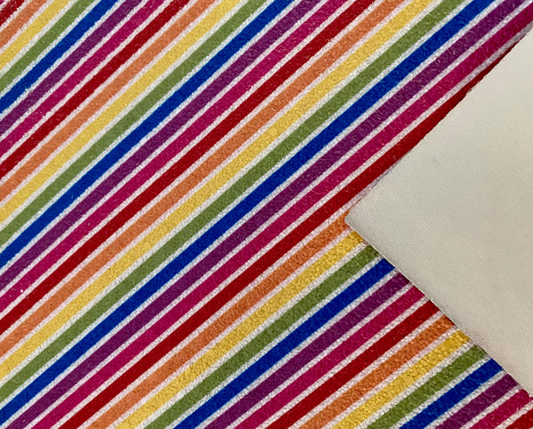 "Rainbow Slanted Stripes" Premium Glitter Sheet