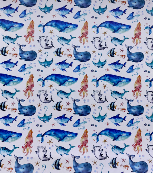 "Sealife" Ultra Smooth Faux Leather Sheet