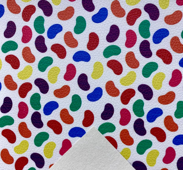 "Jelly Beans" Textured Faux Leather Sheet - *IMPERFECT*