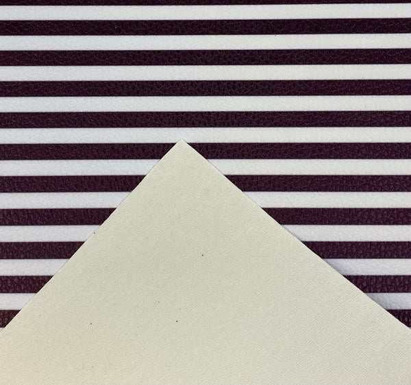 "Black & White Stripes" Textured Faux Leather Sheet