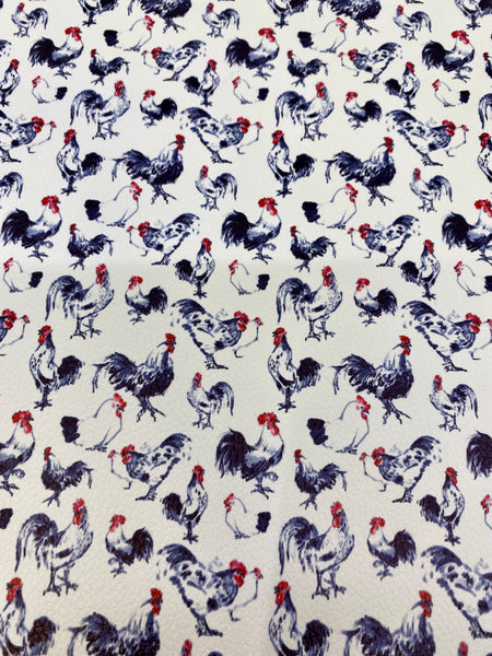 "Chickens" Textured Faux Leather Sheet