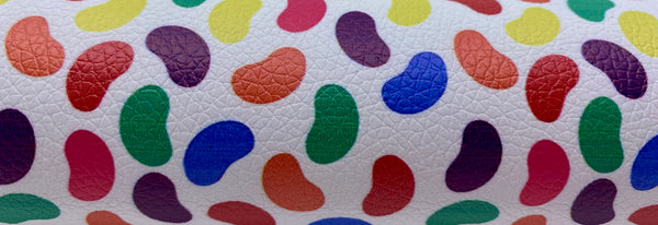 "Jelly Beans" Textured Faux Leather Sheet - *IMPERFECT*
