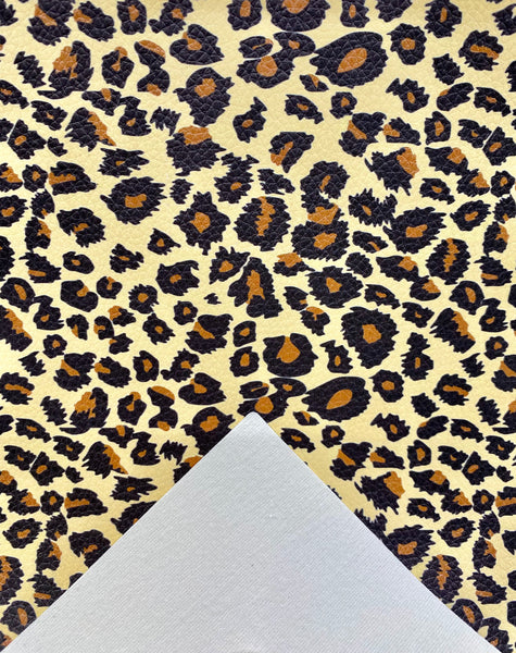 "Leopard Print" Textured Faux Leather Sheet