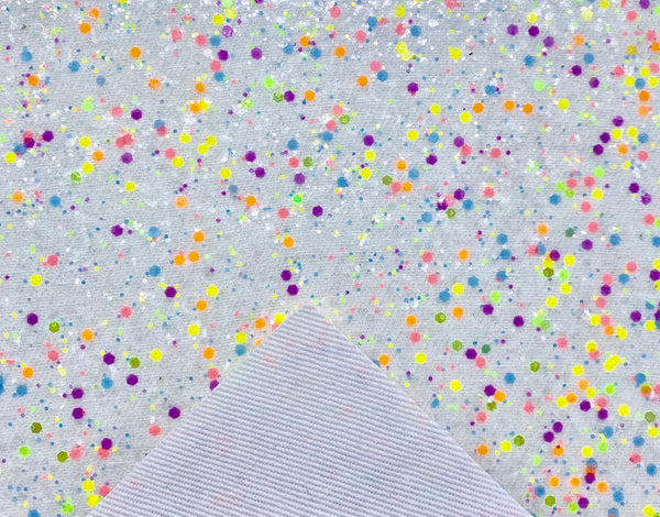 "Neon Confetti" Premium Glitter Sheet